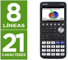 Calculadora Casio fx-Cg50 Cientifica Gráfica 8 Linhas 21 Carateres Visor Cor 3d Memoria 16 MB Conexao USB com Capa Preta