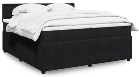 vidaXL Cama com molas/colchão 200x200 cm veludo preto