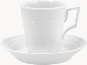 Chávena de café e pires de porcelana artesanal Kurland, conjunto de 2