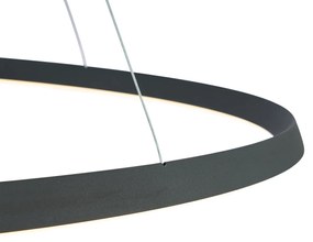 Candeeiro suspenso escandinavo preto 110cm incl. LED regulável em 3 níveis - Circuit Escandinavo