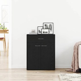 Buffet Preto Carvalho vidaXL 60x30x75 cm Madeira Compensada