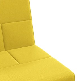 Sofá-cama com suportes para copos tecido amarelo-claro