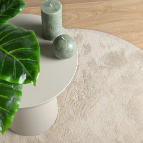 Tapete "HUARTE" de Pile Baixo, Suave e Lavável Bege 100x200 cm
