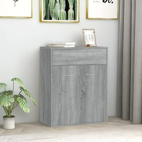 vidaXL Aparador 60x30x75 cm derivados de madeira cinzento sonoma