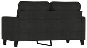Sofá de 2 lugares tecido 120 cm preto