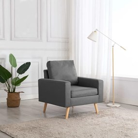 288693 vidaXL Poltrona em tecido cinzento-claro