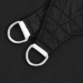 Para-sol estilo vela tecido oxford triangular 5x5x5 m preto