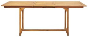 7pcs conjunto de jantar p/ jardim vime PE/ madeira maciça bege