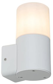 Candeeiro de parede moderno para exterior branco com abajur opala IP44 - Odense Moderno