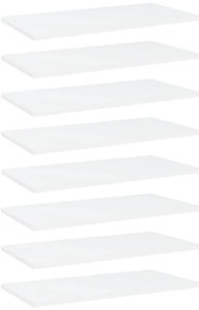 vidaXL Prateleiras para estante 8 pcs 60x30x1,5cm contraplacado branco