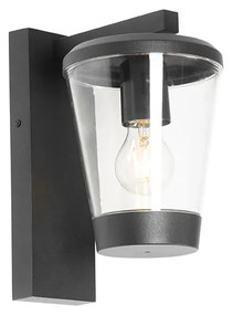 Candeeiro de parede exterior moderno preto IP44 - Joren Moderno