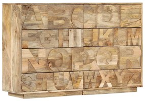 Armário c/ alfabeto e 6 gavetas 120x35x79 cm mangueira maciça