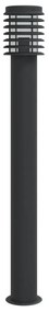 Candeeiro de chão para exterior 110 cm aço inoxidável preto