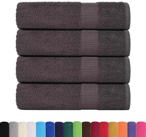 Toalhas de banho 4 pcs 100x150cm 360 gsm 100% algodão antracite