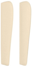 Cabeceira de cama c/ abas tecido 103x23x118/128 cm creme