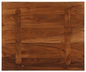 Tampo de mesa retangular 60x50x2,5 cm madeira recuperada maciça
