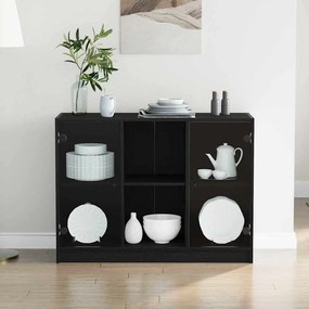 Buffet vidaXL Carvalho Preto 102x37x75,5 cm Madeira Ing.