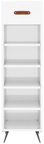 Sapateira 30x35x105 cm derivados de madeira branco brilhante