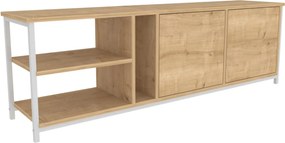 Móvel TV Primrose – Branco Carvalho – 160 cm x 35,3 cm x 50,8 cm