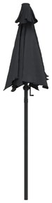 Guarda-sol 200x224 cm alumínio preto
