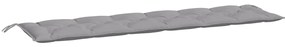 Almofadões banco jardim 2 pcs 200x50x7cm tecido oxford cinzento