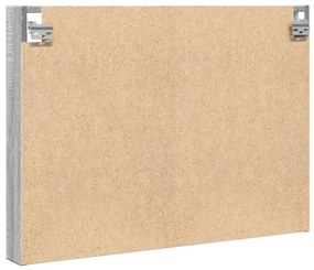 Armário vitrine 80x8,5x58 cm derivados de madeira cinza sonoma