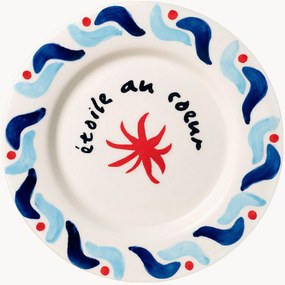 Prato de pequeno-almoço pintado à mão Cala Secreta
