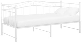 Estrutura sofá-cama de puxar 90x200 cm metal branco