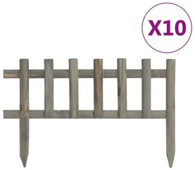 vidaXL Bordas de relvado 10 pcs 4,4 m abeto