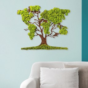 Acessório Decorativo de Parede Tree – Verde/ Castanho – 71 x 1 x 59 cm