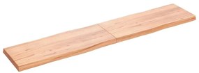 Tampo de mesa com bordas vivas carvalho tratado castanho-claro