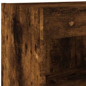 Móveis de TV com luzes LED 2 pcs 80x30x30 cm carvalho fumado