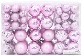 Enfeites de Natal 100 pcs Ø3/4/6 cm rosa