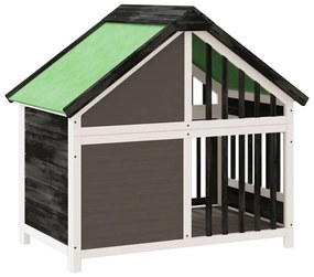 Casota para cães 96x60,5x87 cm pinho maciço cinzento