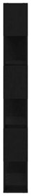Estante de Livros vidaXL Carvalho Preto 80x24x186 cm Madeira Engenhari