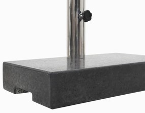 Base de guarda-sol retangular granito 25 kg preto