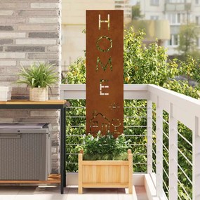 vidaXL Tela de Privacidade para Jardim Ferro Enferrujado 32 x 140 cm