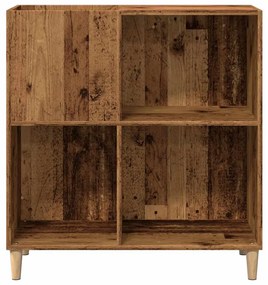 Armário para discos 84,5x38x89 cm deriv. madeira madeira velha