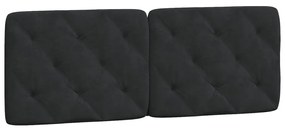 Estrutura de cama sem colchão 120x200 cm veludo preto