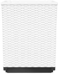 Vasos/floreiras 4 pcs 30x30x37 cm polipropileno branco