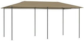 vidaXL Gazebo 2,98x5,3x2,59 m 160 g/m² cinzento-acastanhado