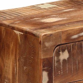 Mesa de cabeceira 40x32x46 cm madeira recuperada maciça