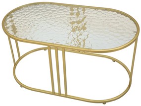 MESA DE CENTRO ANTALIA 90X50X45 CM DOURADA