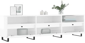 Móvel p/ TV 150x30x44,5 cm derivados madeira branco brilhante