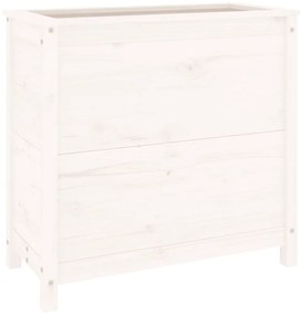 Vaso/floreira de jardim 82,5x40x78 cm pinho maciço branco