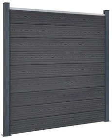 Conjunto de painéis de vedação 872x186 cm WPC cinzento