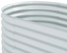 Canteiro elevado de jardim aço galvanizado 160x80x81cm prateado