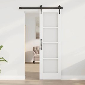 porta interna com vidro "ORKDAL" branca 61x198,5x4 cm