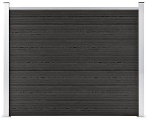 Painel de cerca 180x146 cm WPC cinzento