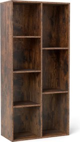 Estante sala, escritório com 7 cubos 49,5 cm x 23 cm x 106 cm vertical ou horizontal Castanho